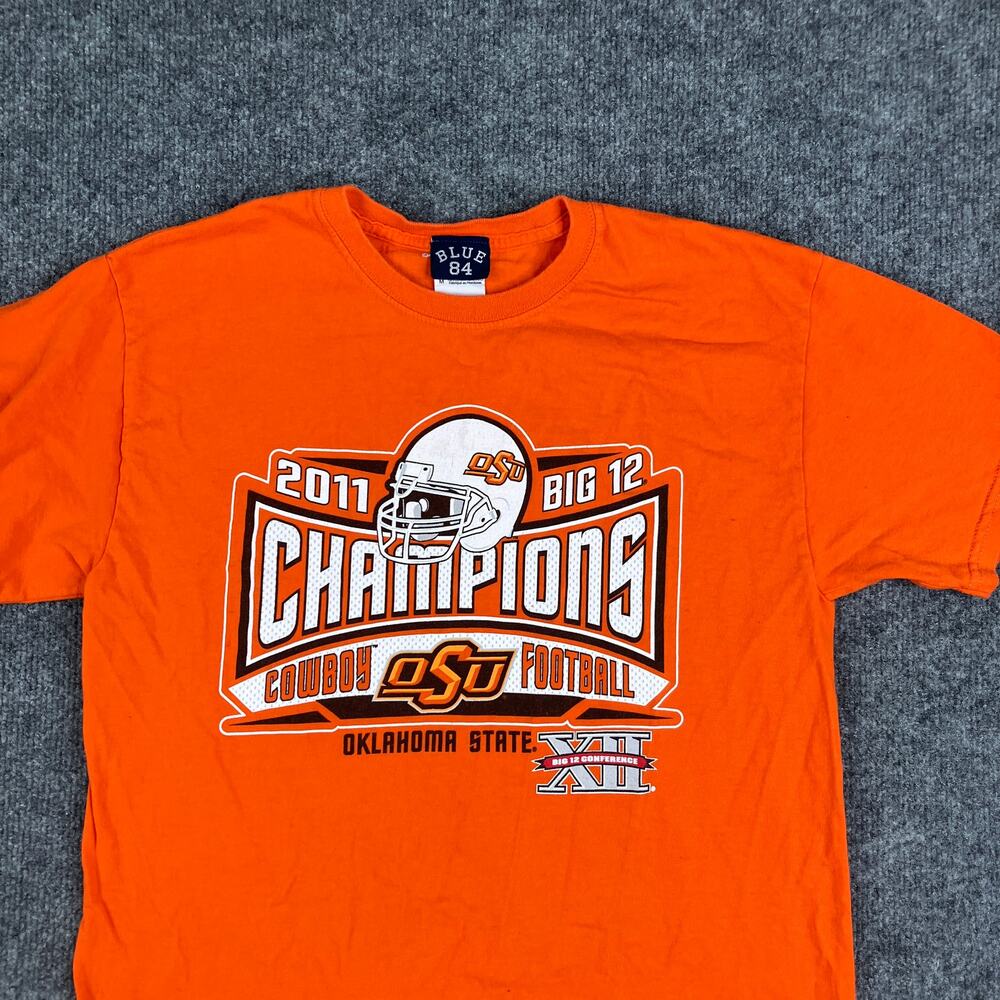 Blue 84 T-Shirt Mens‎ M Orange Oklahoma State Cowboys Football Champions